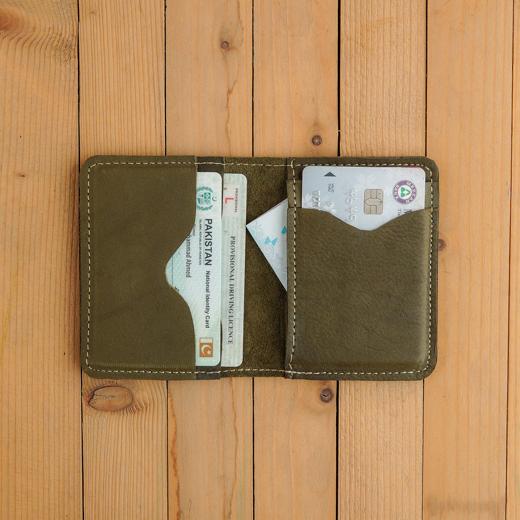 Olive Green Smart Leather Wallet