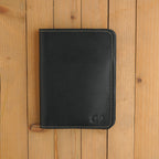 Black Leather Passport Wallet