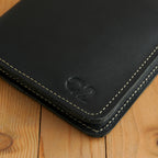 Black Leather Passport Wallet