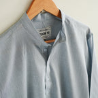 Ash Blue Cotton Short Kurta