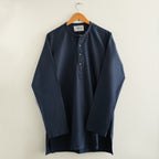 Navy Blue Cotton Short Kurta