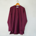 Maroon Cotton Short Kurta