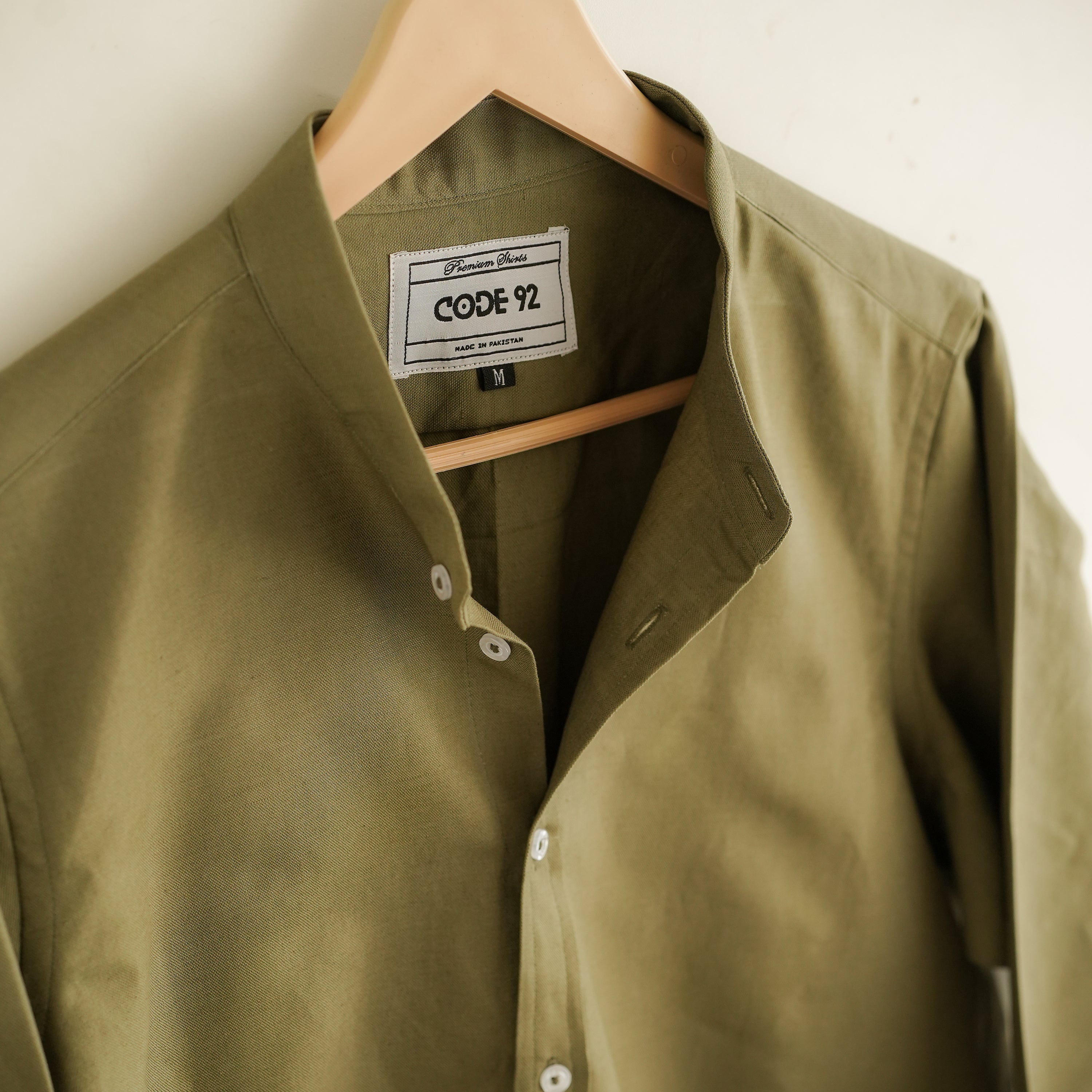 Army Green Linen Shirt