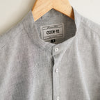 Grey & White Cotton Linen Shirt