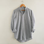 Grey & White Cotton Linen Shirt