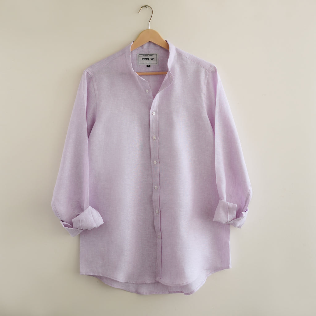 Powder Lilac Linen Shirt