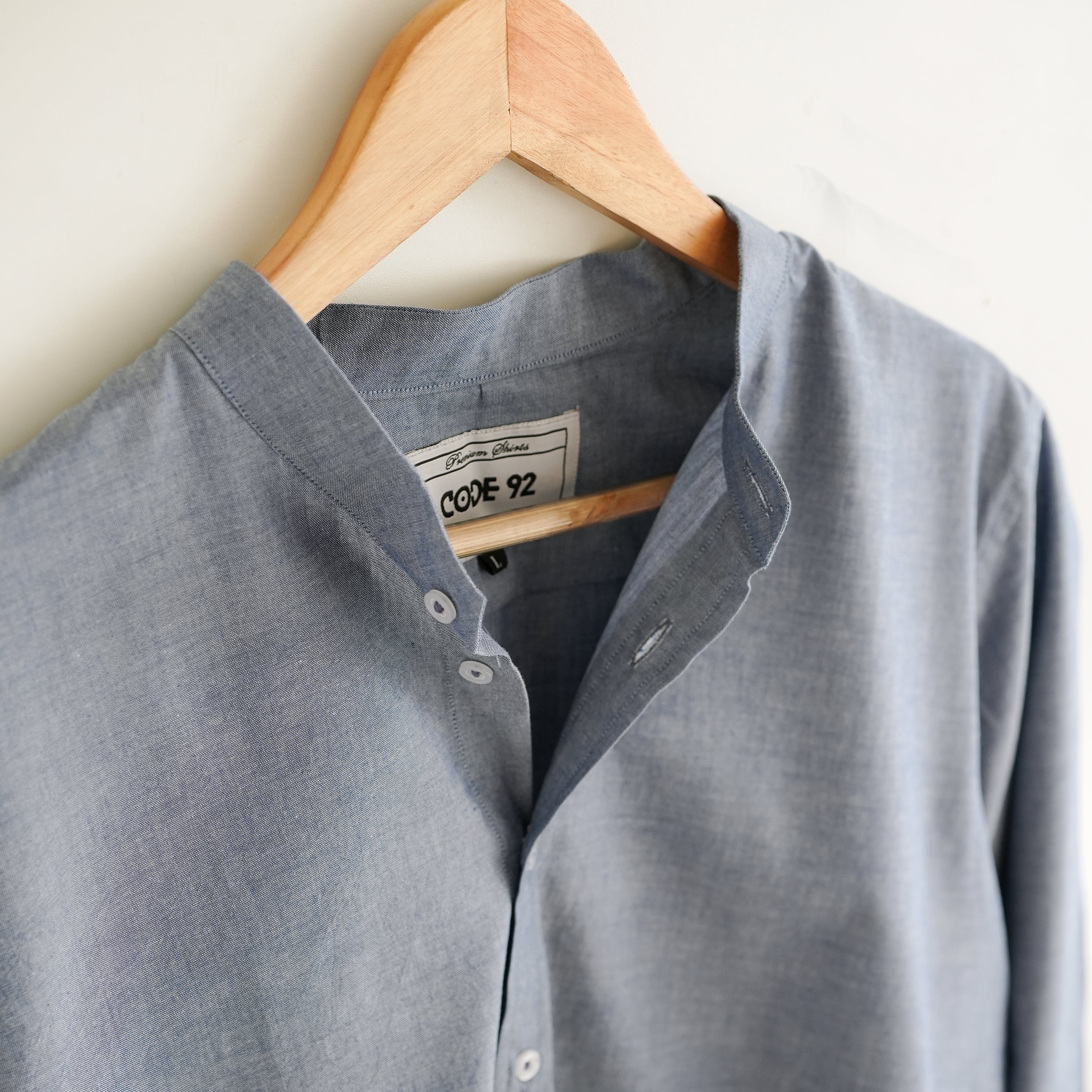 Blueish Grey Cotton Linen Shirt
