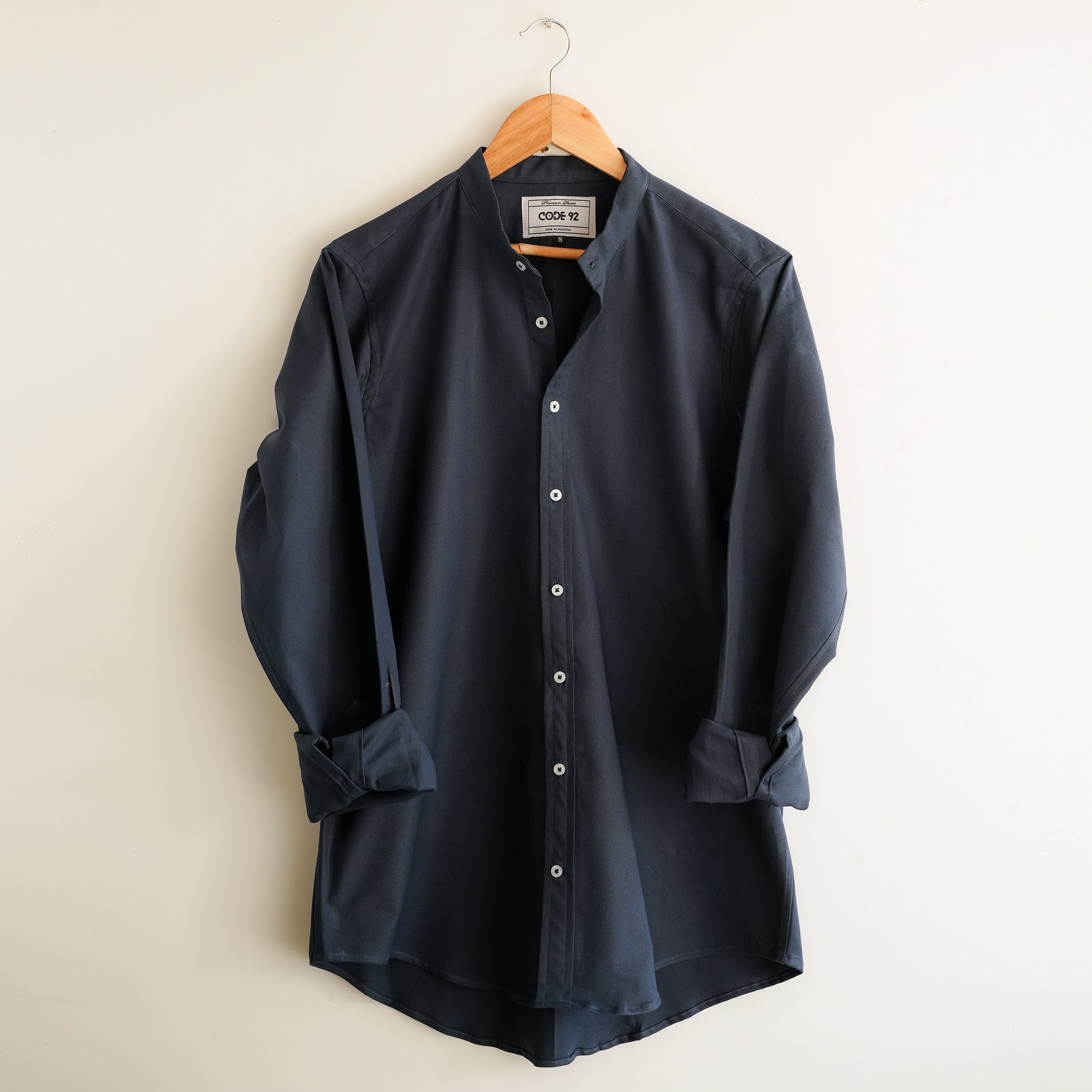 Navy Blue Cotton Shirt