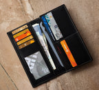 Black Leather Organizer Wallet