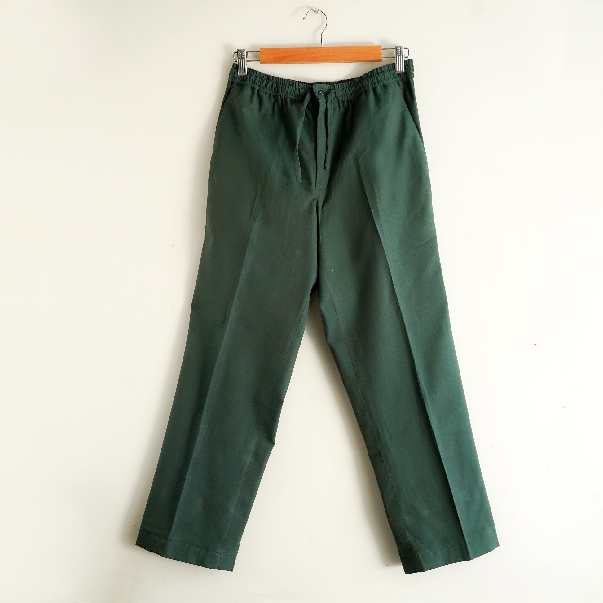 Green Cotton Linen Pants