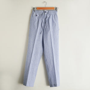 Blue Striped Linen Pants