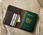 Dark Brown Leather Passport Wallet