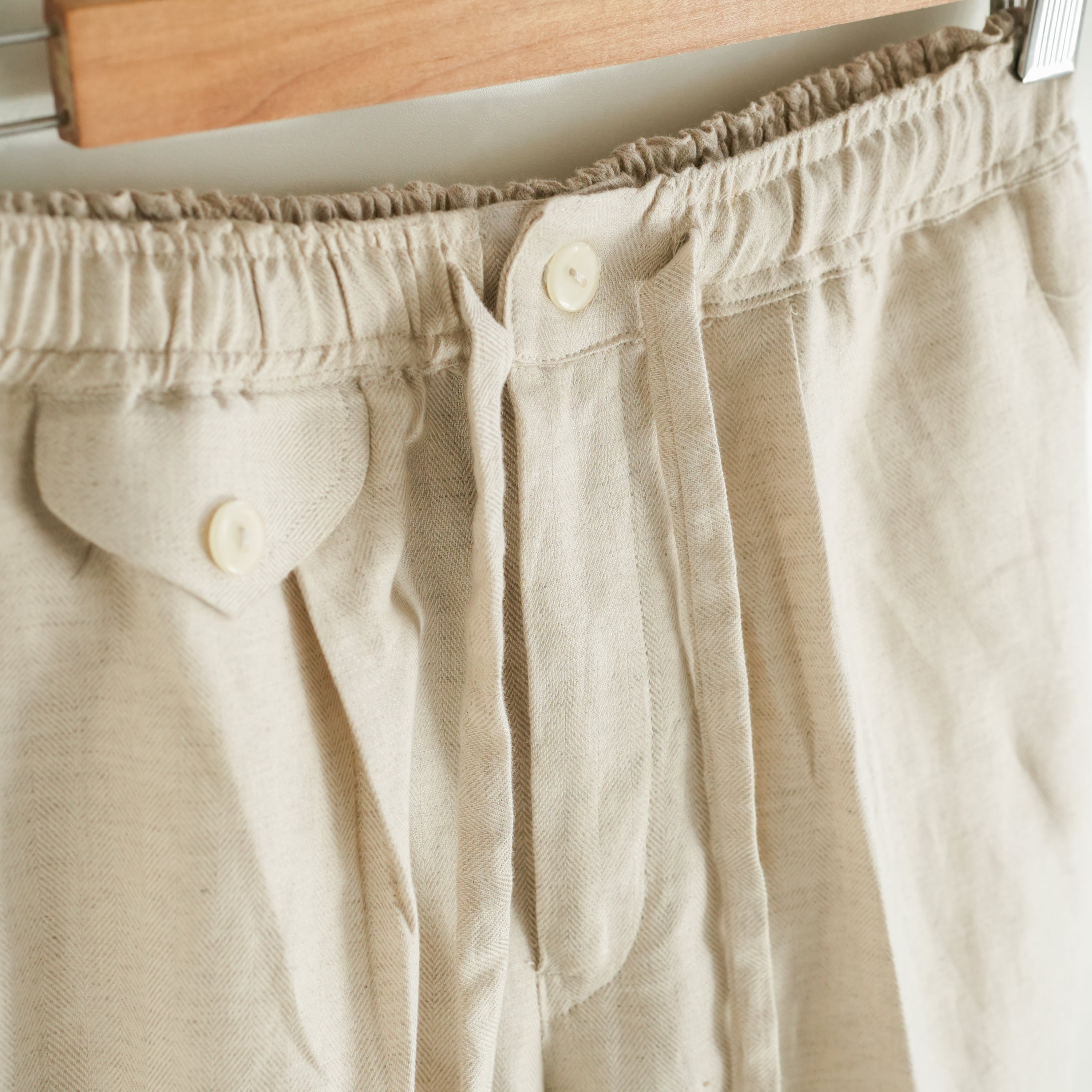 Beige Linen Pants