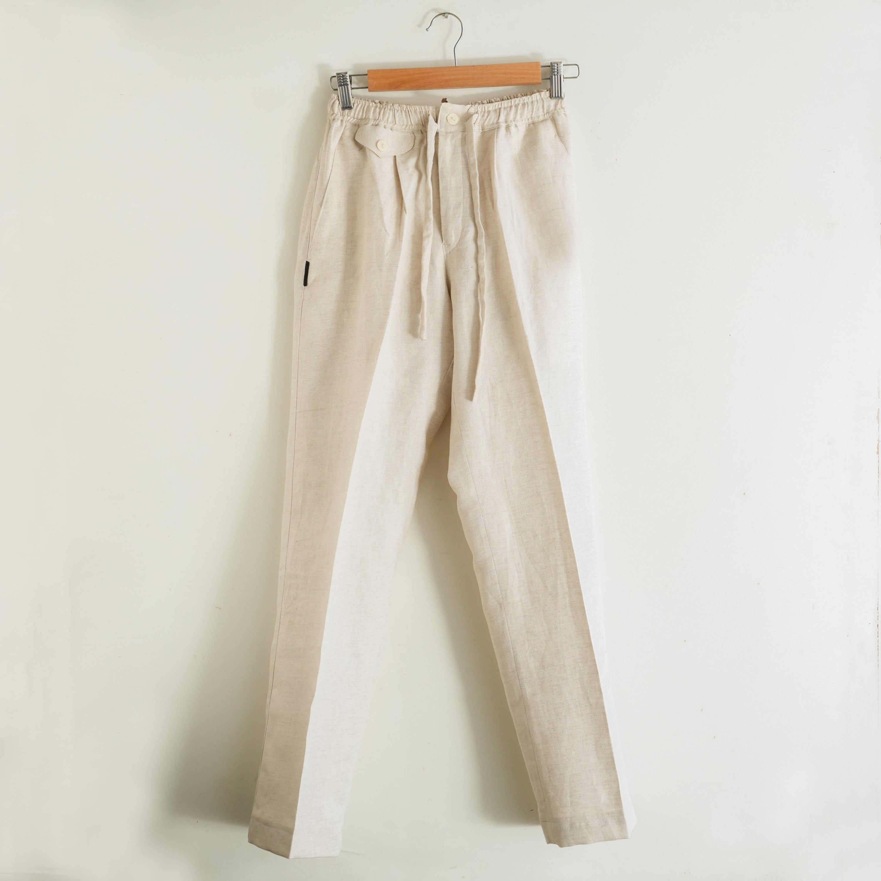 Beige Linen Pants