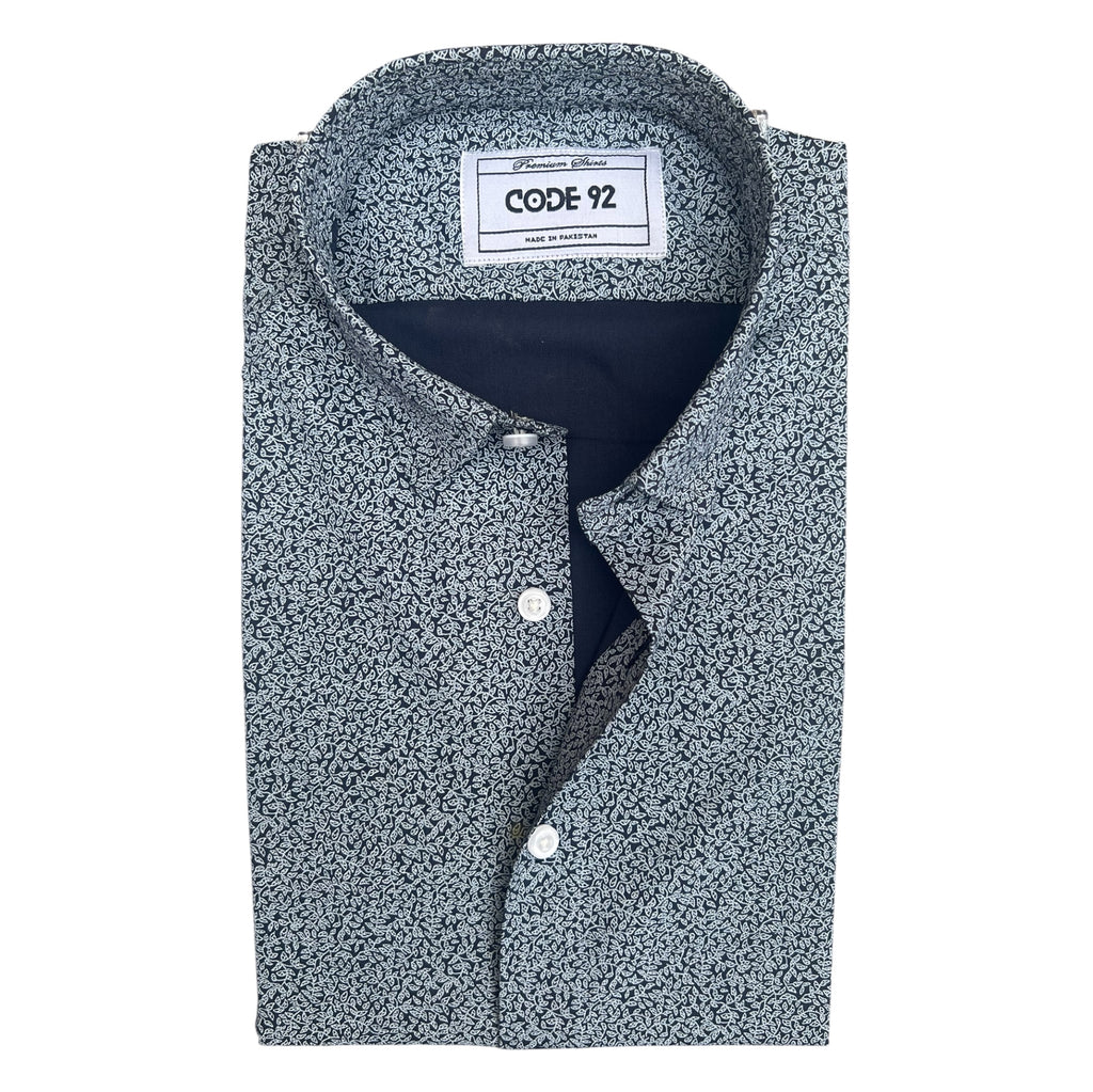 Mini Green Leaves Printed Shirt