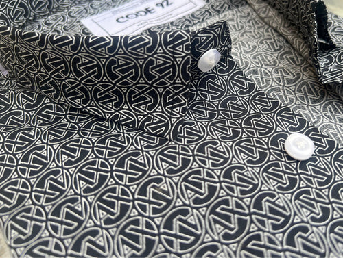 Black & White Circle Printed Shirt