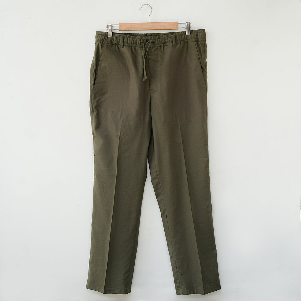 ARMY GREEN LINEN PANTS