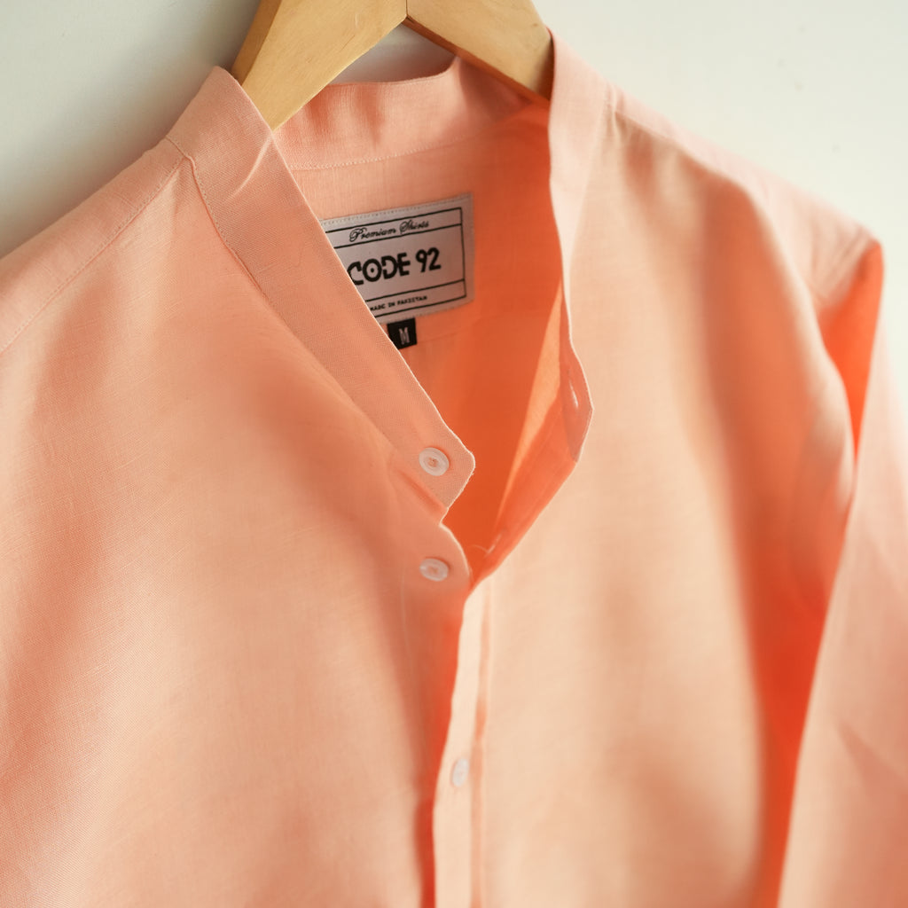 Peach Linen Shirt