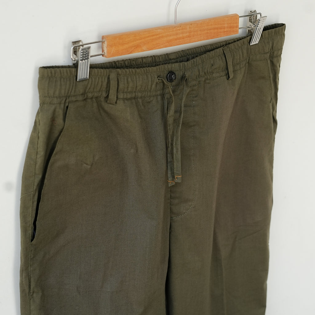 ARMY GREEN LINEN PANTS