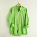 Parrot Green Linen Shirt