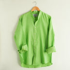 Parrot Green Linen Shirt
