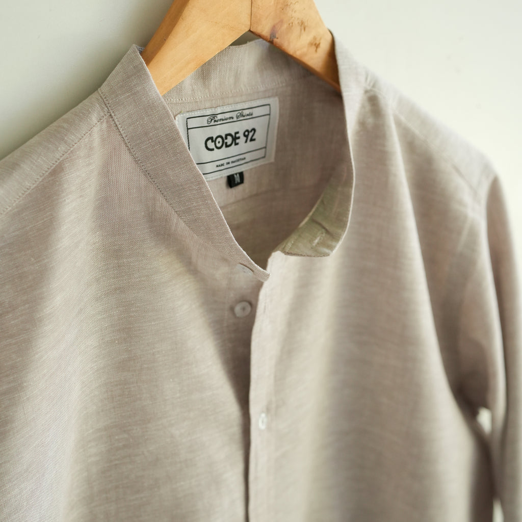 Ice Beige Linen Shirt