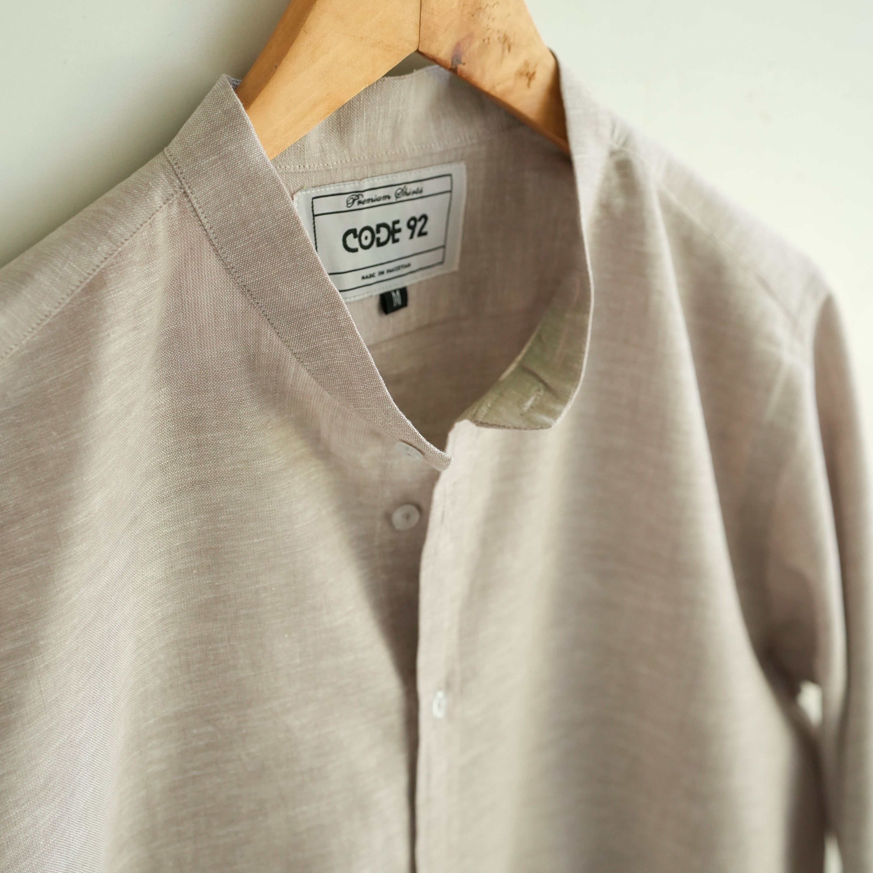 Ice Beige Linen Shirt